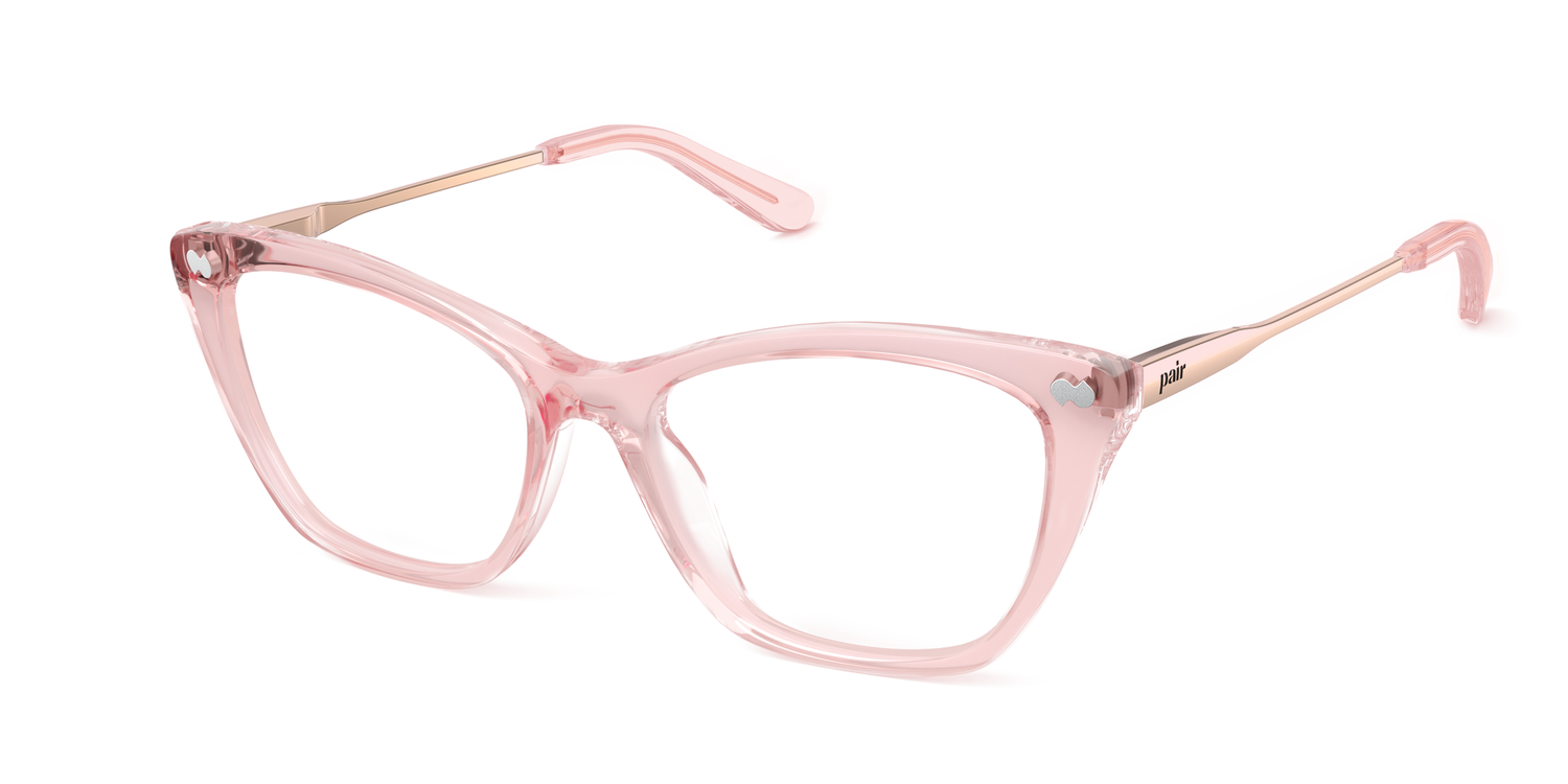 Pink Clear Rose Gold Metal