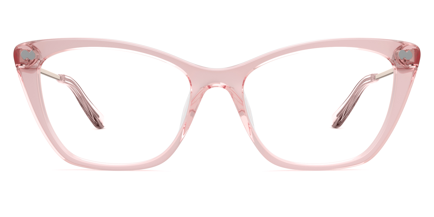 Pink Clear Rose Gold Metal