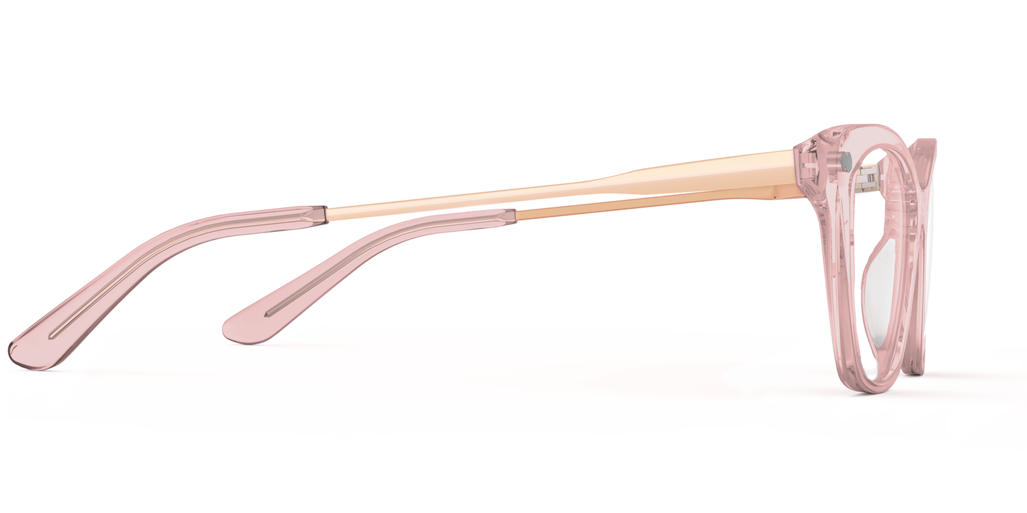 Pink Clear Rose Gold Metal