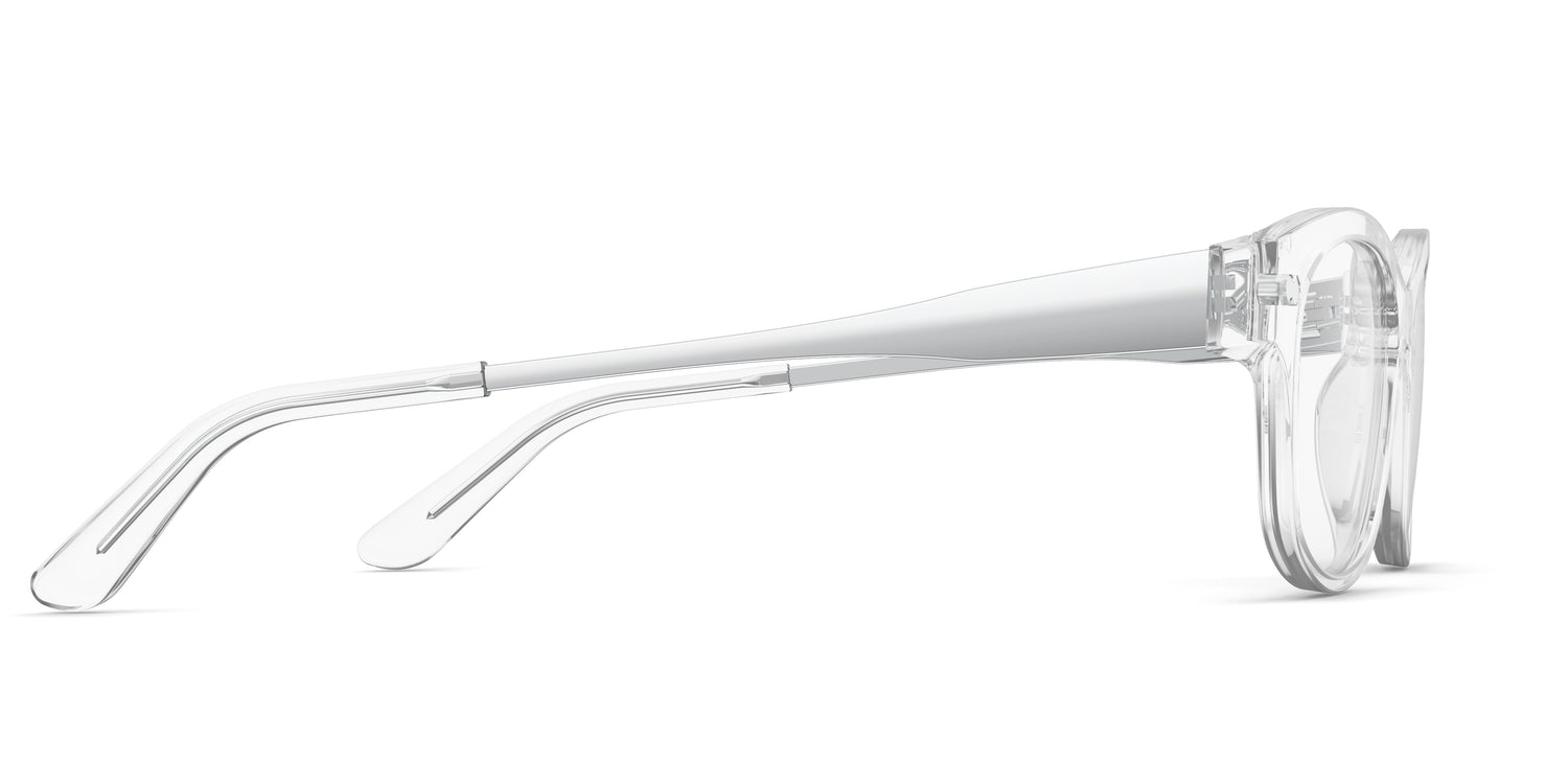 Crystal Clear Acetate Silver Metal