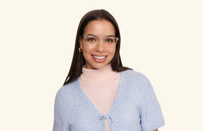 Crystal Clear Acetate Silver Metal