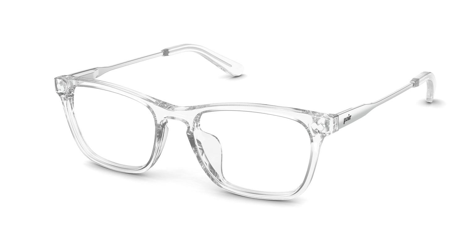Crystal Clear Acetate Silver Metal