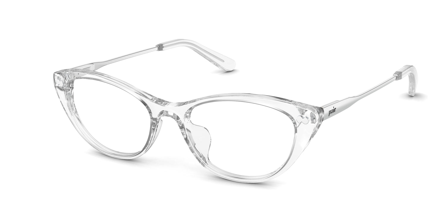 Crystal Clear Acetate Silver Metal
