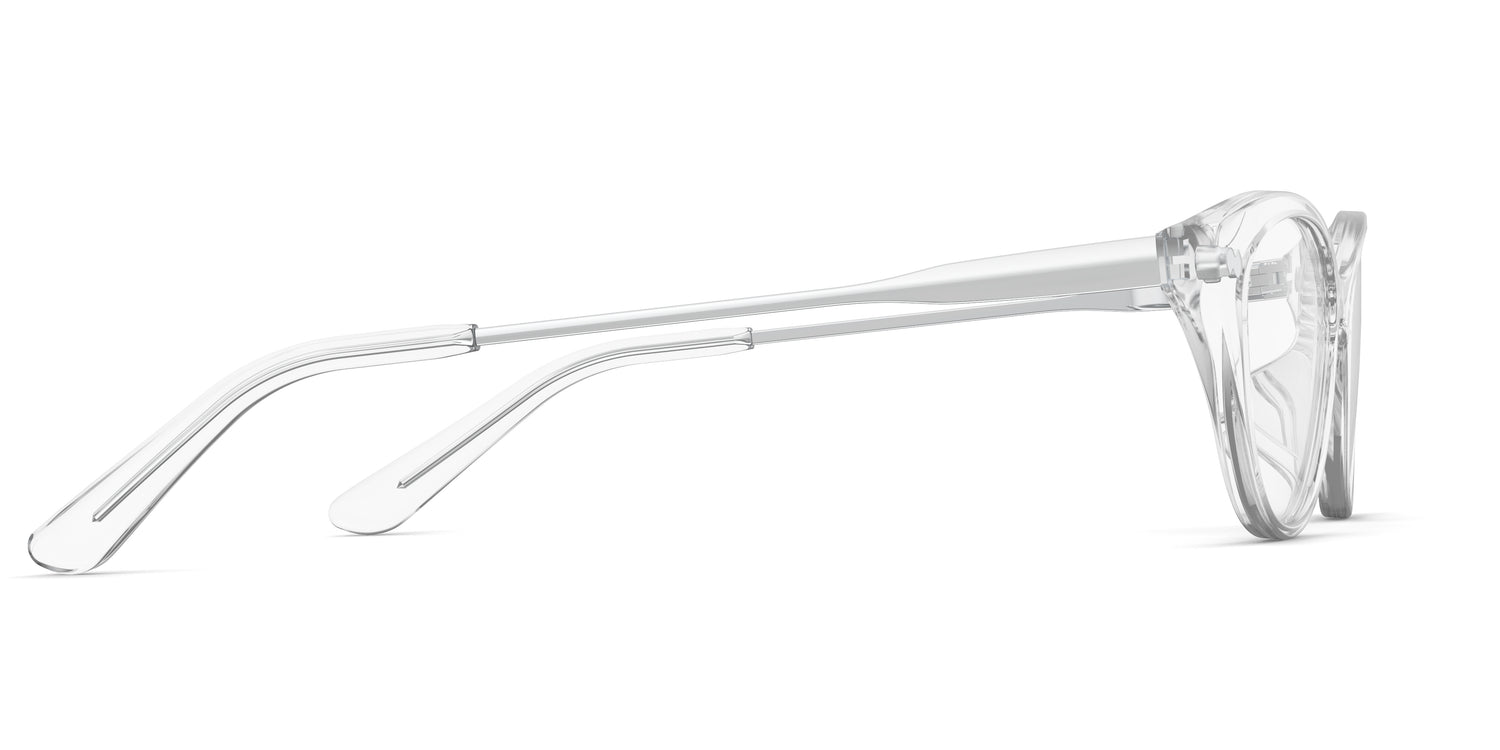 Crystal Clear Acetate Silver Metal
