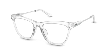 Crystal Clear Acetate Silver Metal