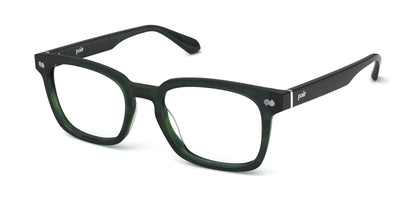Dark Green Horn with Silver