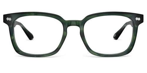 Dark Green Horn with Silver