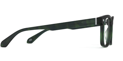 Dark Green Horn with Silver