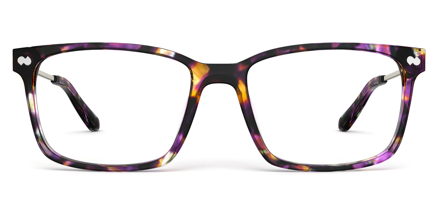 Purple Confetti Tortoise Acetate Gold Metal