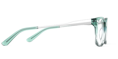 Teal Pearlized Gradient Acetate Silver Metal