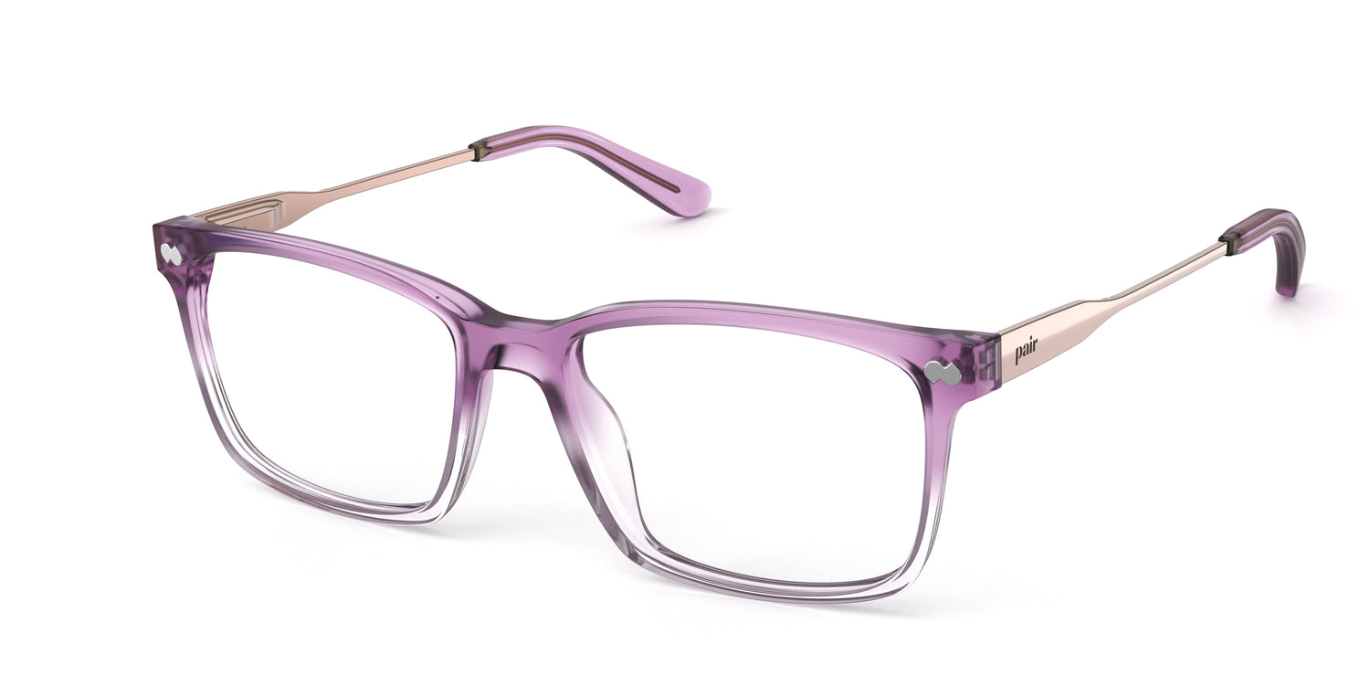Violet Pearlized Gradient Acetate Rose Gold Metal