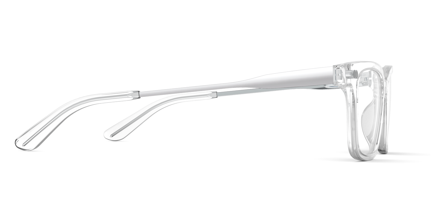 Crystal Clear Acetate Silver Metal