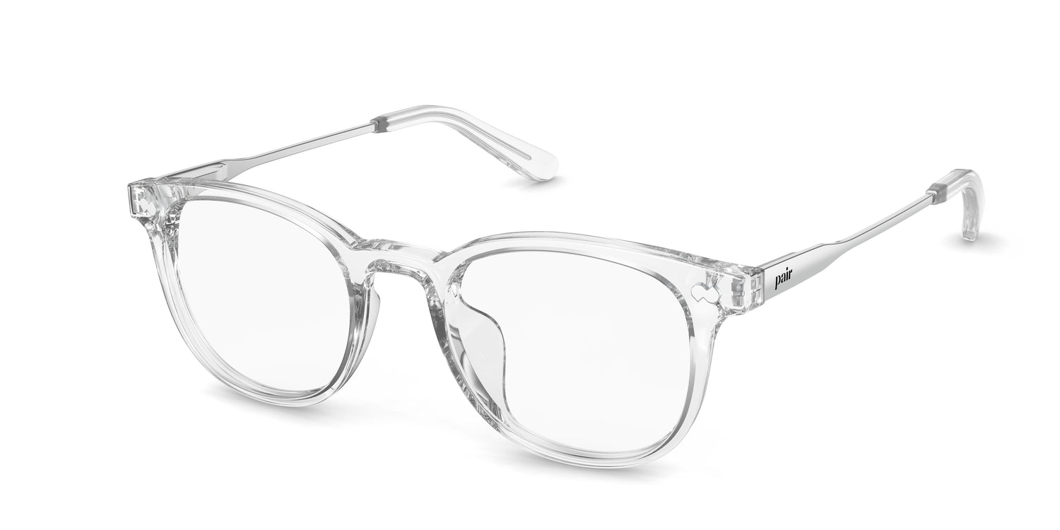 Crystal Clear Acetate Silver Metal