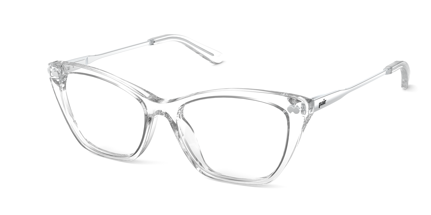 Crystal Clear Acetate Silver Metal