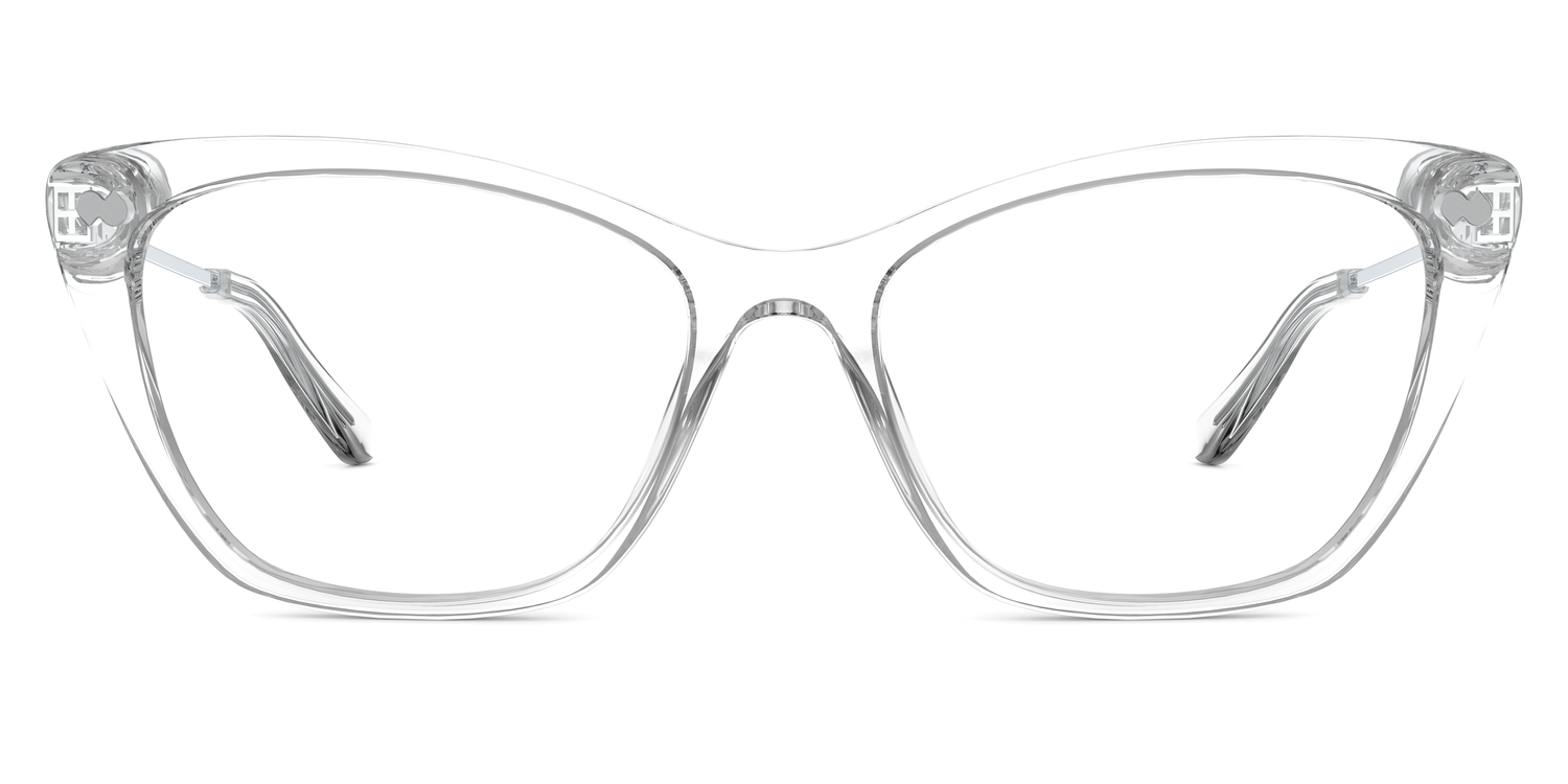 Crystal Clear Acetate Silver Metal