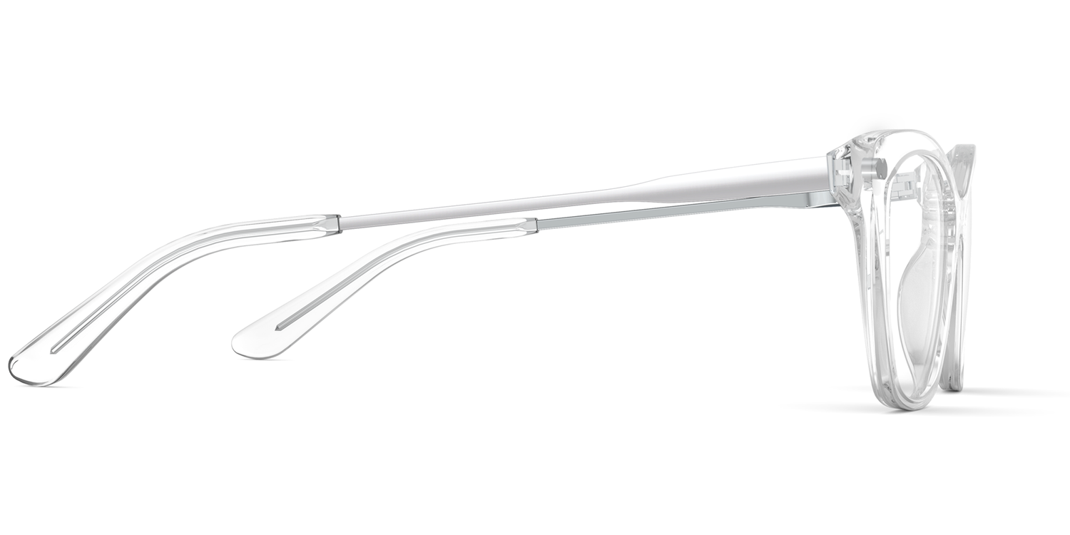 Crystal Clear Acetate Silver Metal