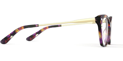 Purple Confetti Tortoise Acetate Gold Metal