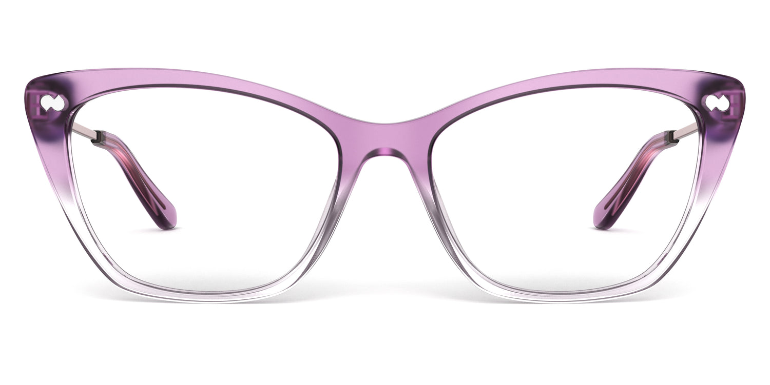 Violet Pearlized Gradient Acetate Rose Gold Metal